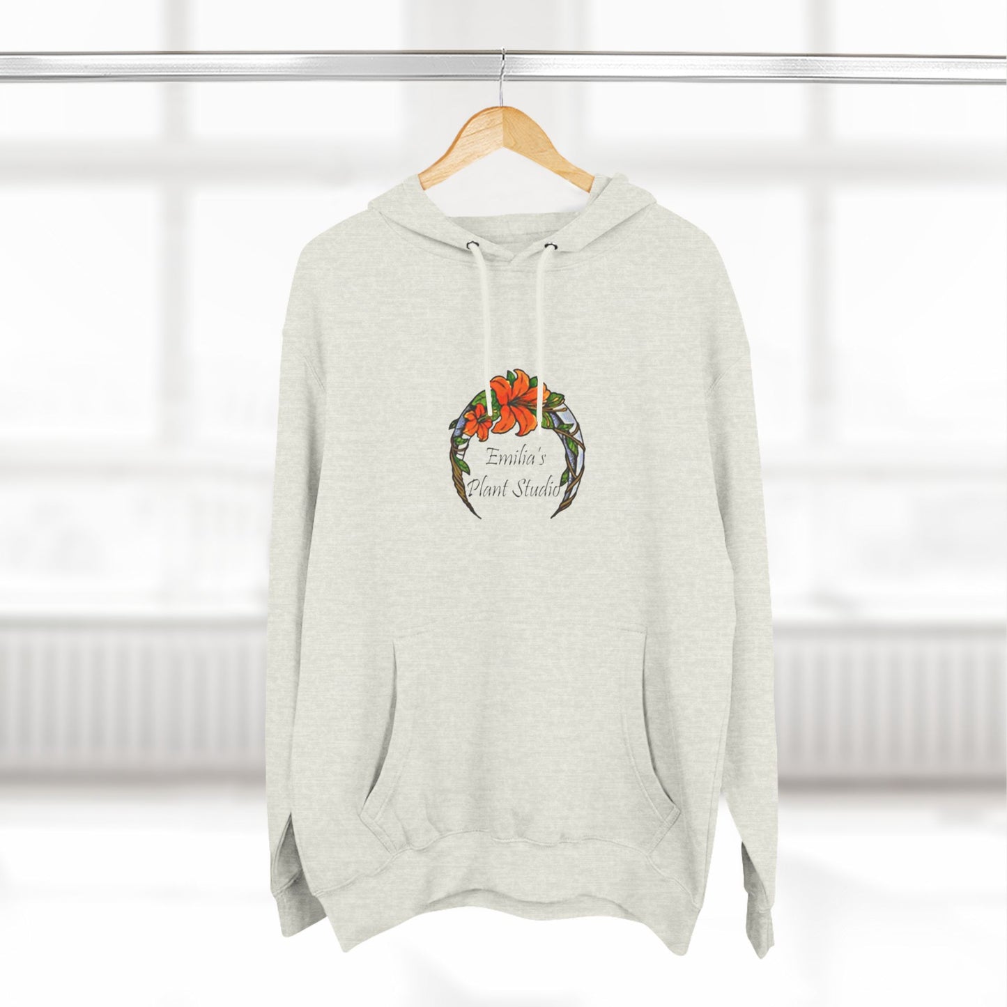 Emilia's Plant Studio Three-Panel Fleece Hoodie - Cozy Botanical Apparel