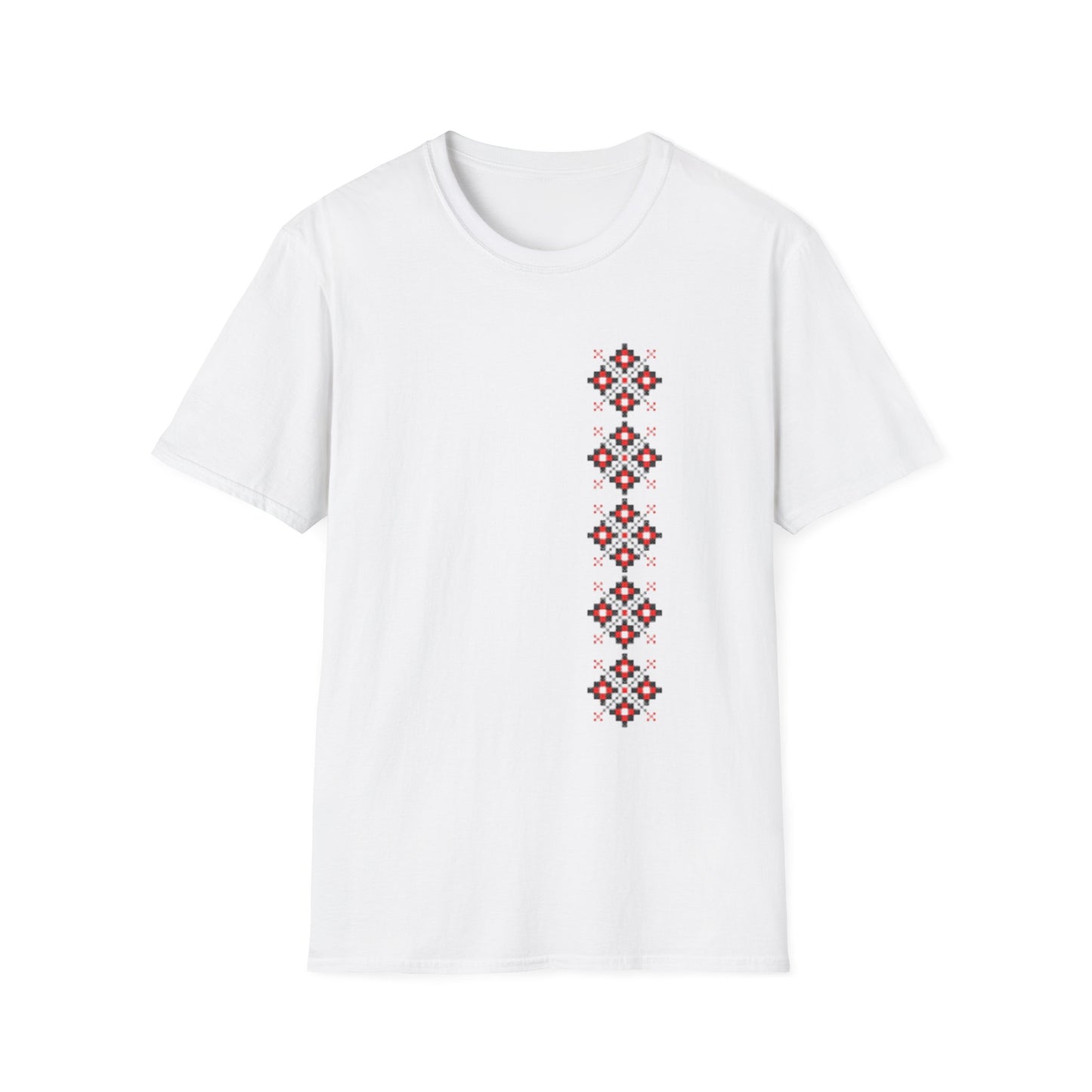 Folkloric Floral Unisex Softstyle T-Shirt - Perfect for Casual Days and Festivals