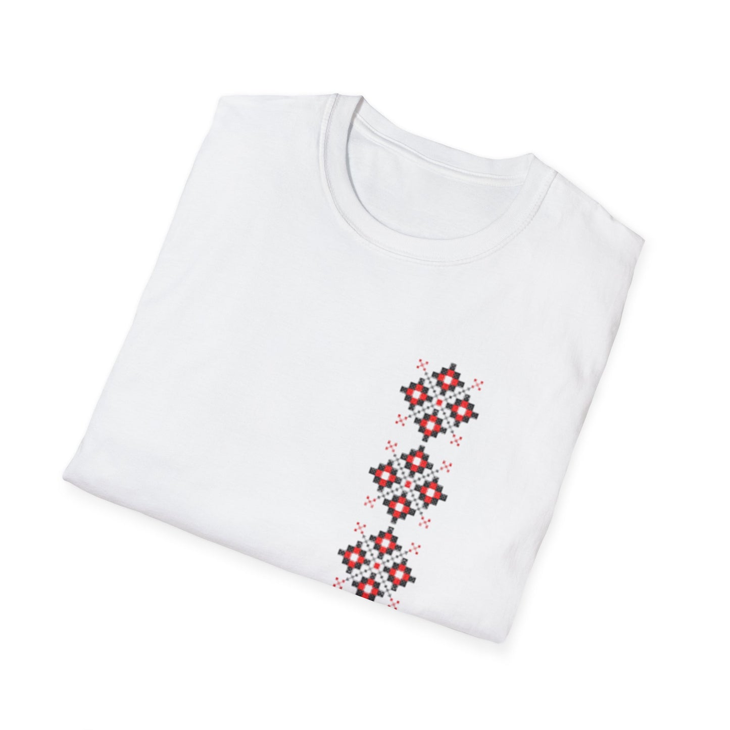 Folkloric Floral Unisex Softstyle T-Shirt - Perfect for Casual Days and Festivals