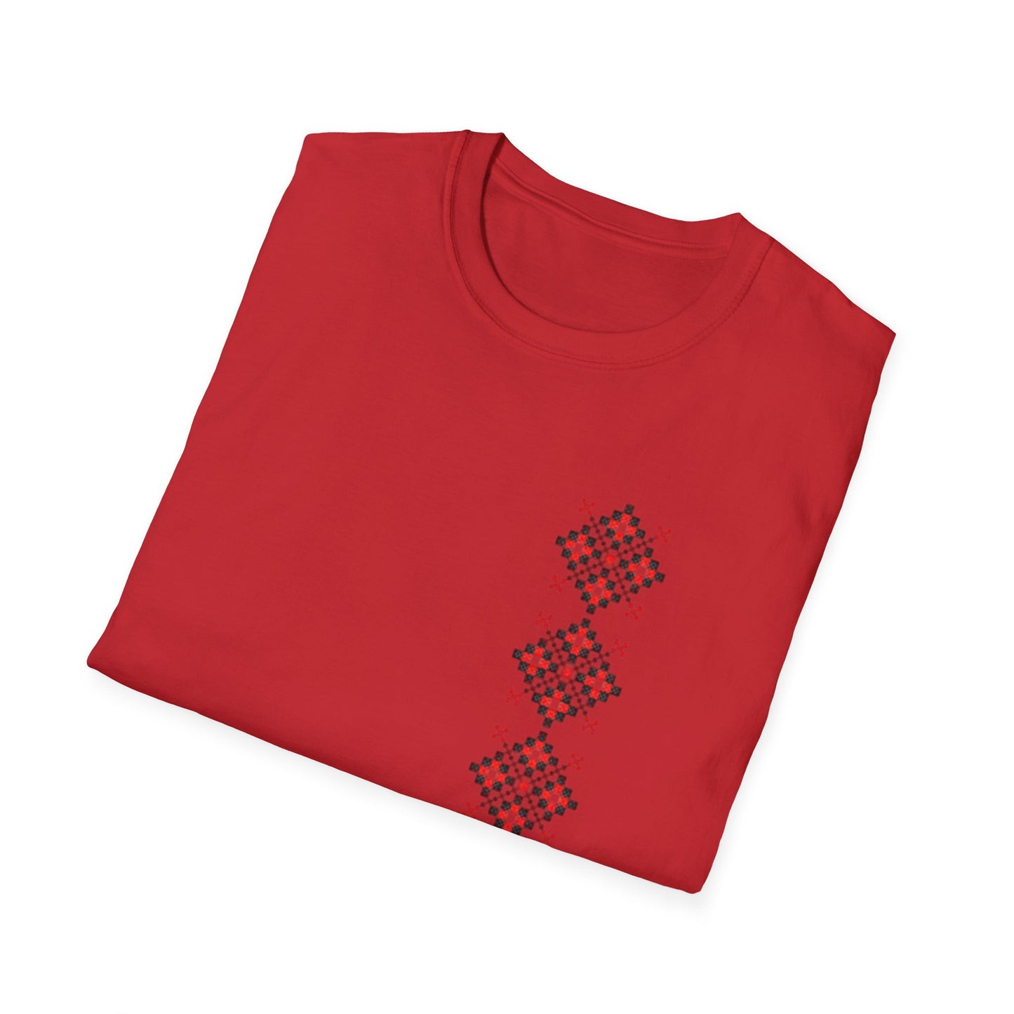 Folkloric Floral Unisex Softstyle T-Shirt - Perfect for Casual Days and Festivals