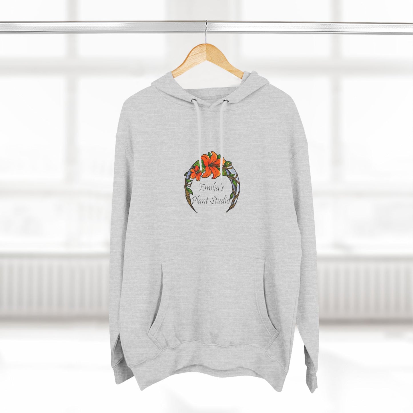 Emilia's Plant Studio Three-Panel Fleece Hoodie - Cozy Botanical Apparel